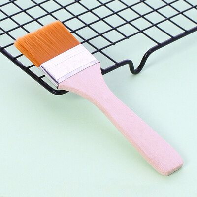

Toponeto Portable BBQ Brush Oil Painting Brush Wooden Handle Nylon Oil Brush Baking Tool
