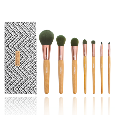 

Miracos Makeup Premium Cosmetic Face Makeup Brushes Set with Bag 7 Pcs - Synthetic Hair