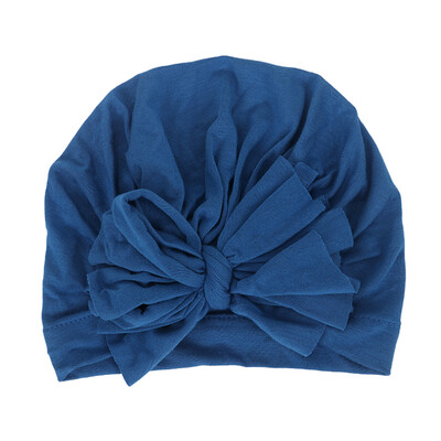 

All Season Sweet Baby Girl Hat With Bowknot Comfortable Cute Solid Color Candy Color Baby Turban Cap Elastic Infant Accessories