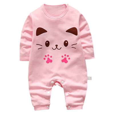 

Autumn Baby Boy Girl Clothes Casual Cartoon Animal Print Romper Infant Long Sleeve Children Rompers Jumpsuit Outfits