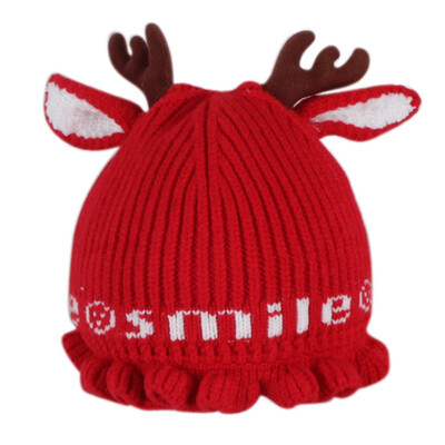 

Baby Hats for Girls Boys Cap Winter Infant Winter Keep Warm Hat Antlers Crochet Knit Hat Children Kids Beanie