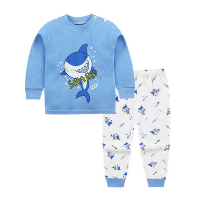 

Boys Girls Clothes Set Sleepwear Pajamas Cartoon Print Outfits Set Long Sleeve TopsPants