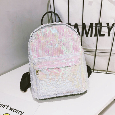

Girls Sequins Backpack Glitter Bling School Travel Rucksack Handbag Shoulder Bag
