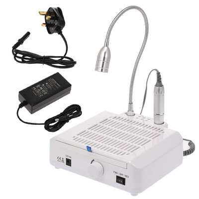 

3-in-1 Multifunctional Salon Nail Art Machine 25000rpm Nail Dril Nail Dust Collector LED Desk Lamp with Nail Drill Bits Accessorie
