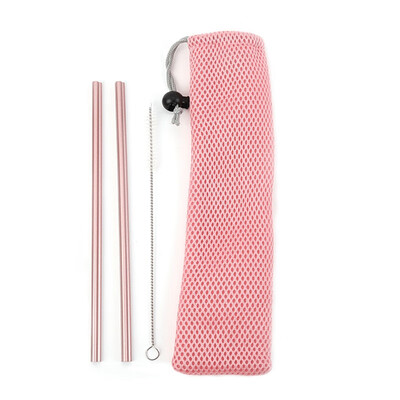 

Durable Stainless Steel Drinking Metal Straws Portable Long Reusable Drink Straw Cutlery For Travel Kitchen Gadgets