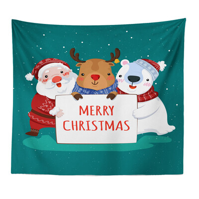 

Gobestart Art Home Decor Hanging Tapestry Wall Christmas Textile Blanket Santa Claus