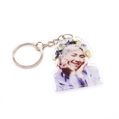 

CAR-TOBBY Kpop BTS Keychain Suga V TATA Acrylic Key Chain Keyring Bag Pendant