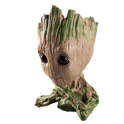 

Guardians of The Galaxy Baby Groot Action Figure Flowerpot Pen Holder Pens Container Tree Man Model Toy