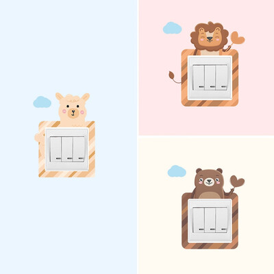 

Nice Cute Switch Wall Sticker Childrens Bedroom Safari Animal
