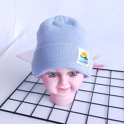 

Korean version of the new childrens wool hat tide children 100 knitted cover cap baby candy color warm hat autumn&winte