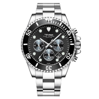 

TEVISE T823 Brand Men Watch Luxury Quartz Watch Sport Stainless Steel Clock Relogio Masculino for Gift