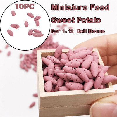 

Siaonvr 10Pcs 112 Dollhouse Miniature Food Sweet Potato Kitchen Dining Model Play Toy