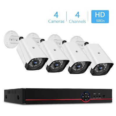 

1080n Pro HD 4CH Video Security Digital Recorder 4pcs Analog Security Cameras HDD Not Included EU Plug