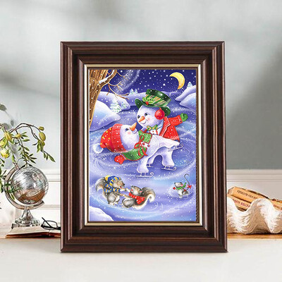 

100 5D DIY Diamond paintings Mosaic Wall Sticker Christmas dancing snowman Suitable for Home Puzzle birthday wedding Decor