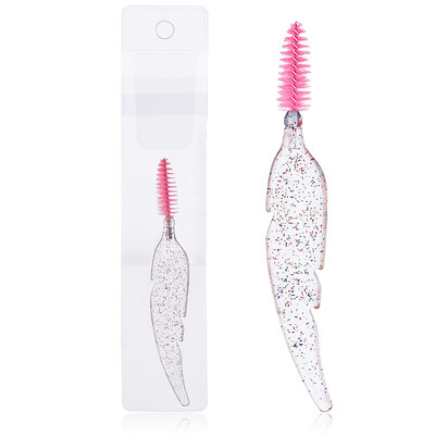

3 Pcs Feather Shape Eyelash Brush Beauty Makeup Crystal Shining Lash Brush Eyebrow Brush Eyelash Makeup Tool Cosmetic Brushes