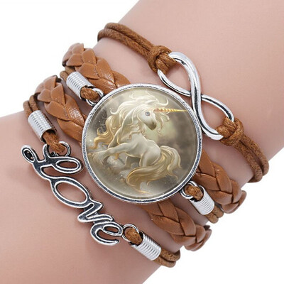 

Unicorn Time Gem Multilayer Manual Weaving Bracelet Creative Alloy Bracelet Hot Gift