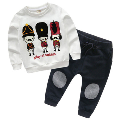

Fashion Clothes for Baby Boys Newborns Long Sleeve T-shirt Full Pants Suits Autumn Clothing Baby Set