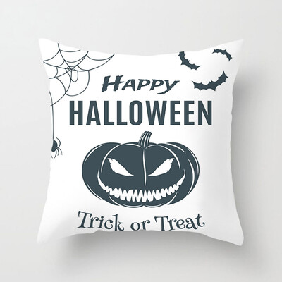 

18&39&39 New Halloween Pillowcase Ghost Witch Pumpkin Cushion Cover Skull Throw Pillow Case Decor