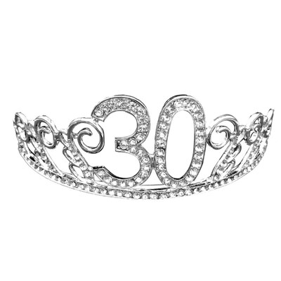 

Women Hollow Rhinestone Inlaid Number Tiara Birthday Party Crown Decoration