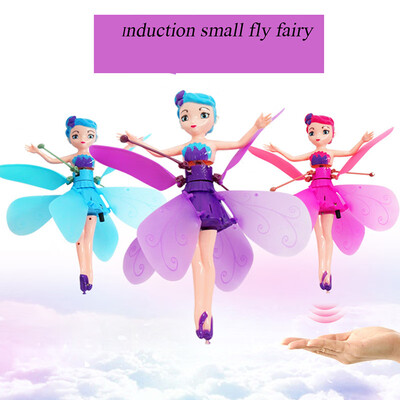 

2019 Flying Angel Dolls Princess Induction Control Flying Dolls Remote Control Flying Toys For Children Girl Creative Gift drone