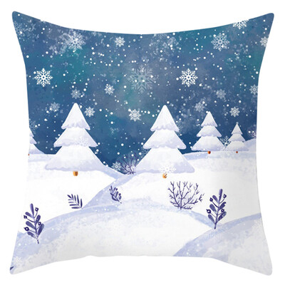 

Tailored Christmas Series Home Decor Polyester Peach Skin Pillow Case 18x18in