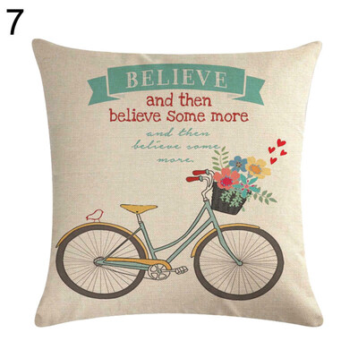 

Lovely Bike Letter Throw Pillow Protector Case Cushion Cover Bedding Articles