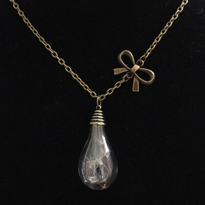 

Dandelion Wish Necklace Pendant Necklacemake a Wish Birthday Gift Friends Gifts