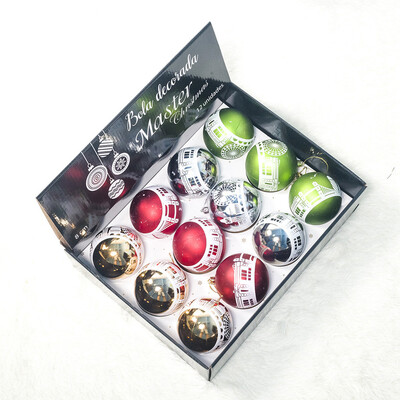 

Tailored 12PCS Christmas Tree 8cm Ball Bauble Hanging Home Party Ornament Decor