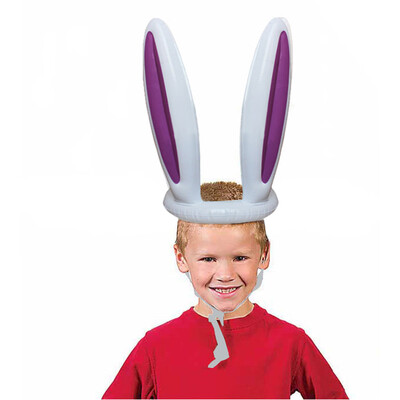 

〖Follure〗Inflatable Easter Bunny Rabbit Ears Hat & Ring Toss Easter Kids Game Toy Gift