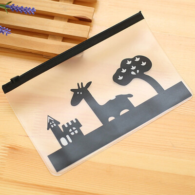 

Cute Animal Transparent Waterproof Pencil Cases Stationery Office School Pencil Storage Zipper Bag Pouch