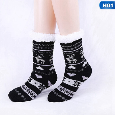 

Womens Thick Warm Cozy Fleece-lined Non-Skid Slipper Socks