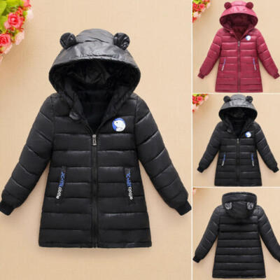 

Baby Winter Warm Soft Coats Down Cotton Coat Jacket Kids Hooded Outwear Clothes