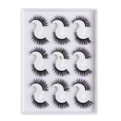 

Tailored 9 Pairs Of 3D Mink With Color Soft Long Curly And Warped Many Layer Eyelashes