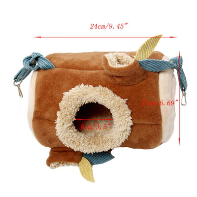 

Plush Stump Hamster Tunnel Hammock Hanging Nest Soft House Bed Cage For Mini Animal Small Pet Mice Rat Nest Bed