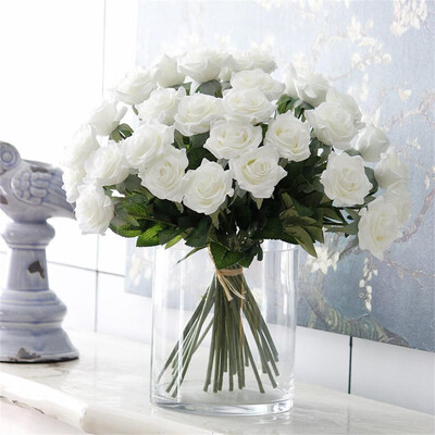 

Toponeto Artificial Rose Real Bridal Wedding Bouquet Home Decoration Colorful