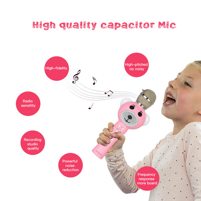 

Laiannwell Q30 Wireless BT Karaoke Microphone USB Home KTV Player Mic Speaker Record Music Microphone for Singing Recording Interv
