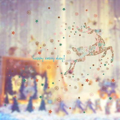 

Deer Flower Flying for Living Room Nursery Room Wall Stickers Vinyl Wall Decals Wall Sticker for Kids Room Home Decor