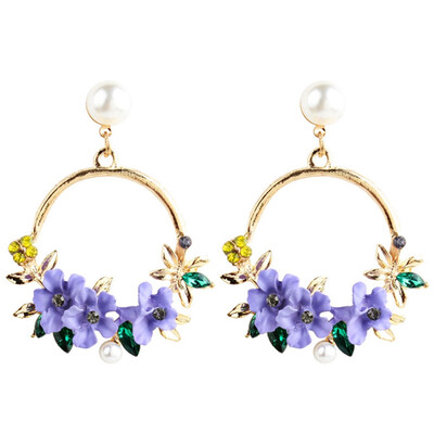 

Flower Earrings Sweet Soft Clay Pearl Earrings Ear Jewelry