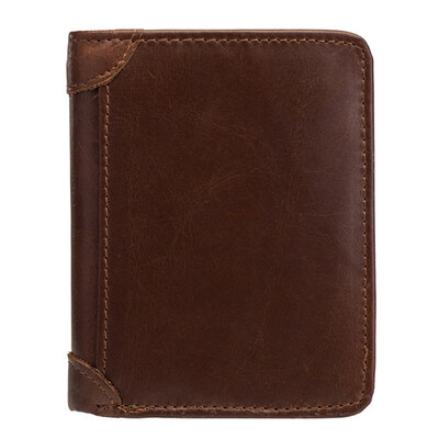 

Fashion Vintage Men Faux Cowhide Card Cash Coin Holder Bifold Short Wallet Purse