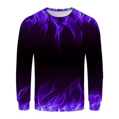 

Toponeto Mens New Style Fashion T-Shirt With 3D Printing And Long Sleeves Sweater Blouse