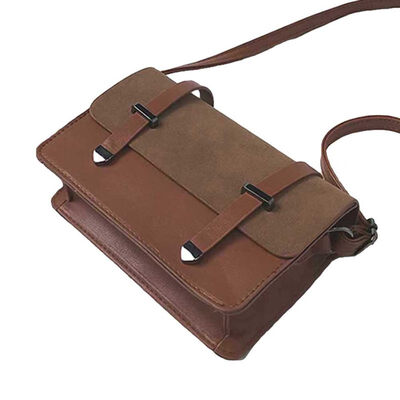 

Women Vintage Solid Color Frosted Double Arrow Cover Crossbody Shoulder Bag