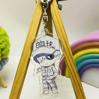 

Lets work Anime Cells At Work leukocyte erythrocyte platelet animation surrounding Q version standing card bag pendant keychain