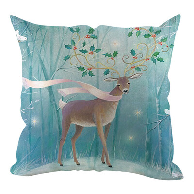 

Siaonvr Christmas Pillow Cover Pillowcases Decorative Sofa Cushion Cover Home Decoration