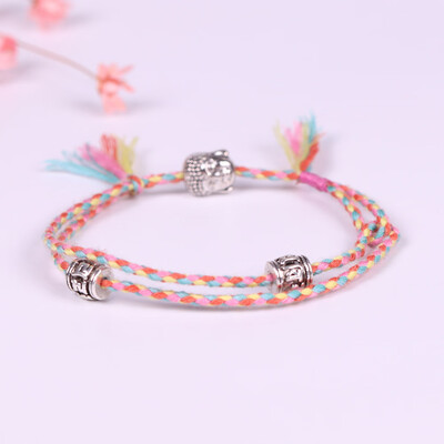 

Tibetan Buddhist Handmade Lucky Woven Amulet Bracelets & Bangles For Unisex Women Men Buddha Anklet Bracelet Jewelry Gifts