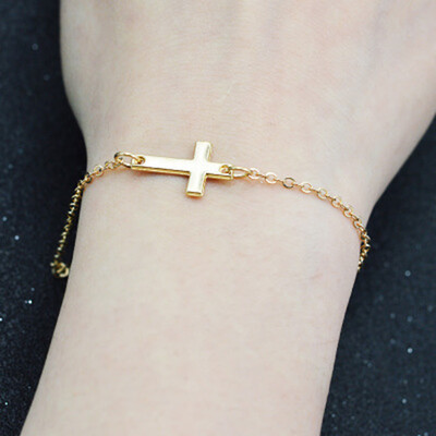 

Personality Happy Fashion Simple Cross Bracelet Unisex Pair Bracelet Mens Jewellery hot Gift