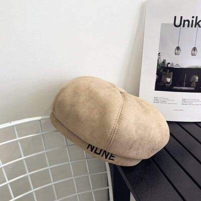 

Net red hat female Harajuku ulzzang berets small fresh Korean pumpkin Hat autumn&winter octagonal Hat tide