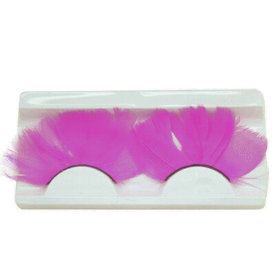 

1 Pair 3D Natural Colorful Feather Stage Makeup Fake Eyelashes Long Exaggeration Stage False Eye Lashes Extension Tools