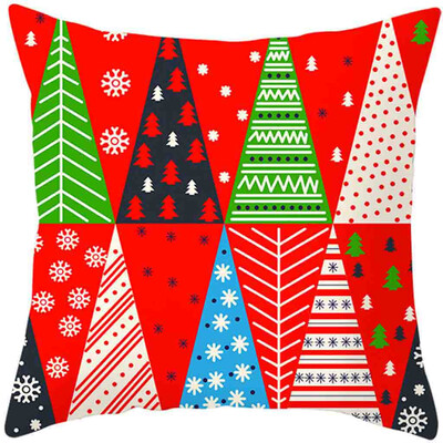 

Tailored 2020Merry Christmas Pillow Cases Cotton Linen Sofa Cushion Cover Home Decor