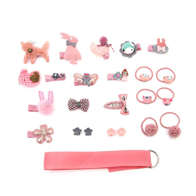 

24 Sets Of Childrens Hairpin Hair Accessories Gift Set Girl Bow Hair Pin Baby Hairpin Clip Head Wear Baby Girls Cute Head Wear