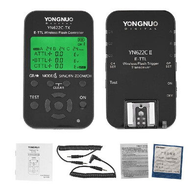 

YONGNUO YN622C-KIT Wireless Remote Control 100M E-TTL Flash Trigger Transceiver Pair Kit for Canon EOS Series DSLRs